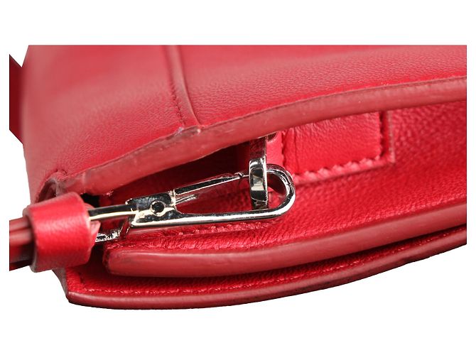 Borsa a tracolla Versus Versace Medusa Flap in pelle rossa Rosso - vista 15