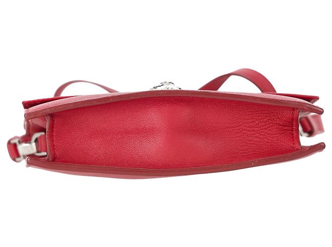 Borsa a tracolla Versus Versace Medusa Flap in pelle rossa Rosso - vista 5