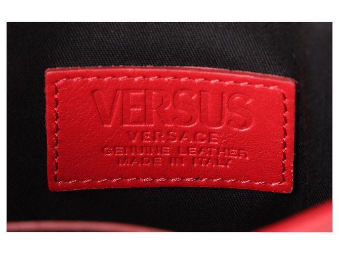 Borsa a tracolla Versus Versace Medusa Flap in pelle rossa Rosso - vista 7