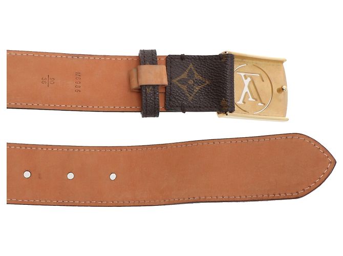 Louis Vuitton Fortune Gürtel aus braun beschichtetem Canvas Rot - Ansicht 5