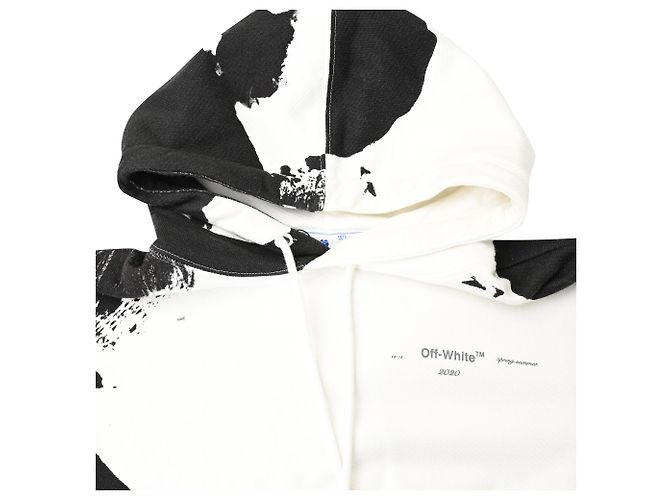 Off White Off-White Frühling-Sommer 2020 Logo-Print Hoodie aus mehrfarbigem Baumwollstoff - Ansicht 10