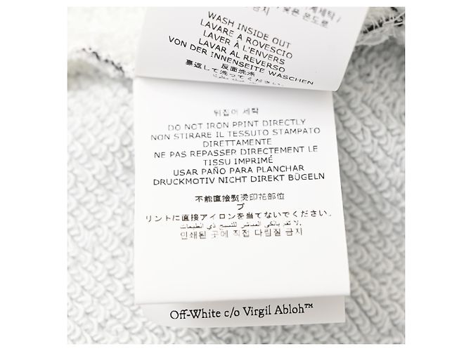 Off White Off-White Frühling-Sommer 2020 Logo-Print Hoodie aus mehrfarbigem Baumwollstoff - Ansicht 7