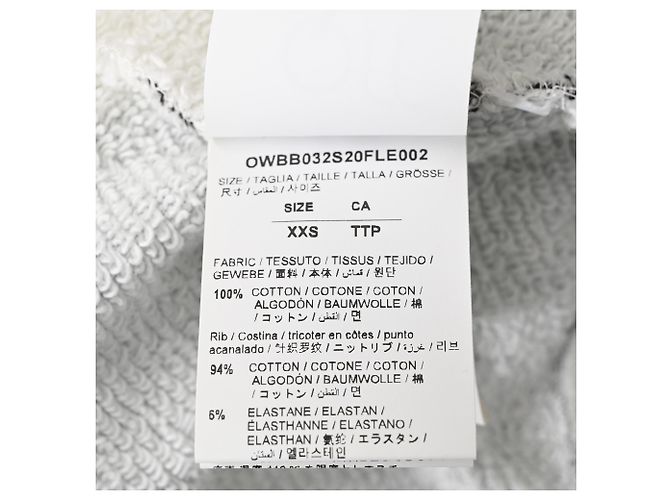 Off White Off-White Frühling-Sommer 2020 Logo-Print Hoodie aus mehrfarbigem Baumwollstoff - Ansicht 9