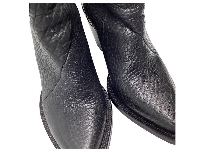 Stivaletti Western Donna in pelle nera Acne Studios Nero - vista 10