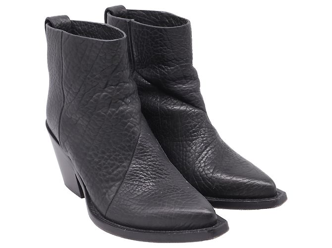 Stivaletti Western Donna in pelle nera Acne Studios Nero - vista 3