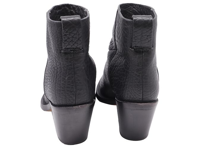 Stivaletti Western Donna in pelle nera Acne Studios Nero - vista 5