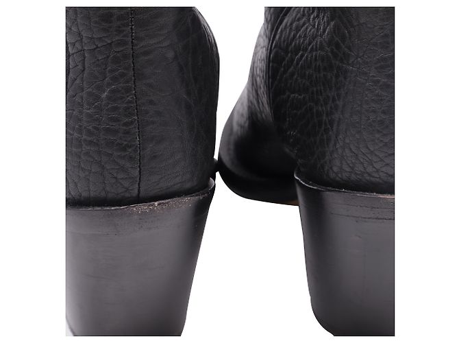 Stivaletti Western Donna in pelle nera Acne Studios Nero - vista 6