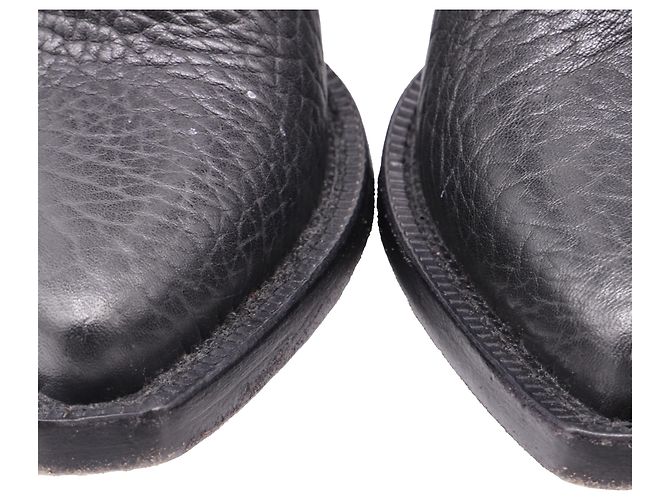 Stivaletti Western Donna in pelle nera Acne Studios Nero - vista 9