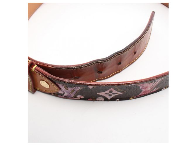 Louis Vuitton Monogram Watercolor Gürtel Braun Pink - Ansicht 6
