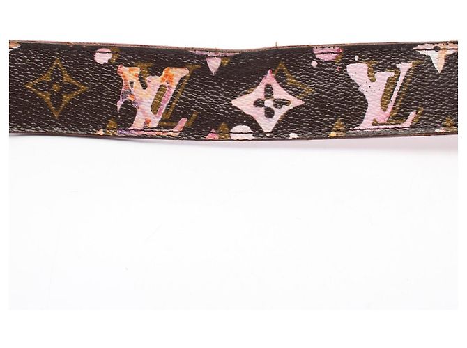 Louis Vuitton Monogram Watercolor Gürtel Braun Pink - Ansicht 8