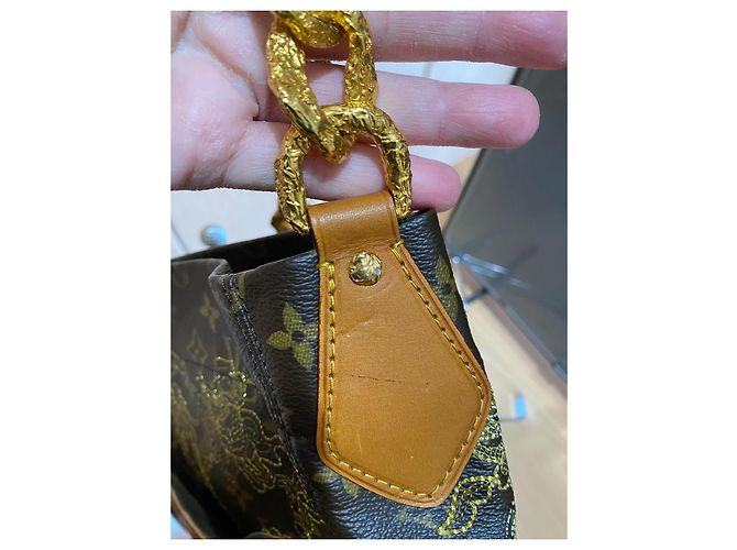 Louis Vuitton Besace Dentelle Or Borsa a Spalla Marrone D'oro - vista 14