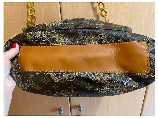 Louis Vuitton Besace Dentelle Or Borsa a Spalla Marrone D'oro - vista 8