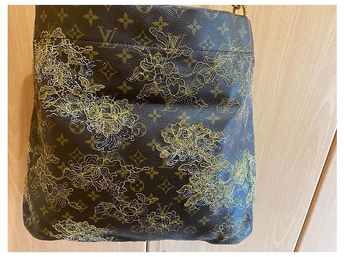Louis Vuitton Besace Dentelle Or Borsa a Spalla Marrone D'oro - vista 9