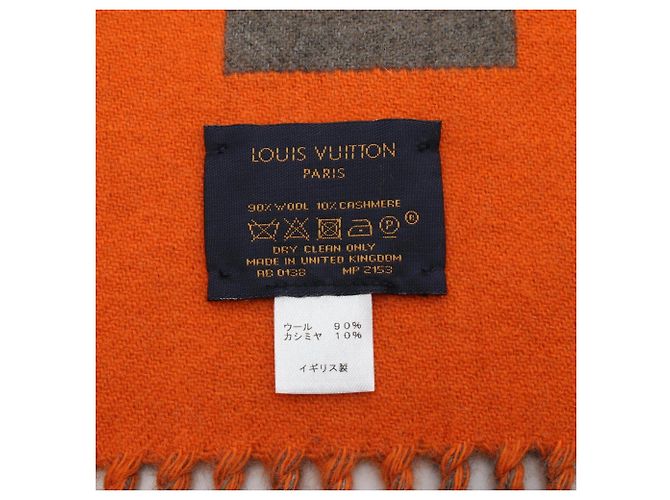 Sciarpa Louis Vuitton City Fluo Marrone Arancione - vista 4