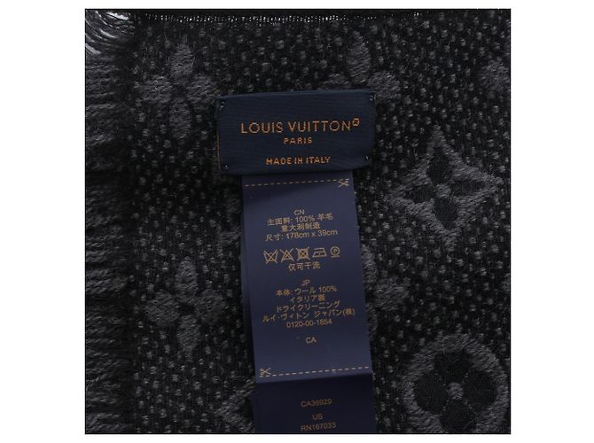 Louis Vuitton Schal Monogram Classic Anthracite Braun Schwarz - Ansicht 2