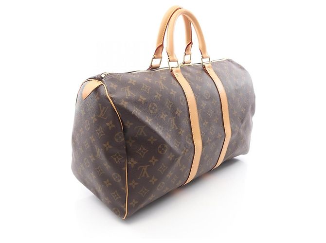 Borsa Boston Louis Vuitton Keepall 45 Monogram Marrone - vista 2