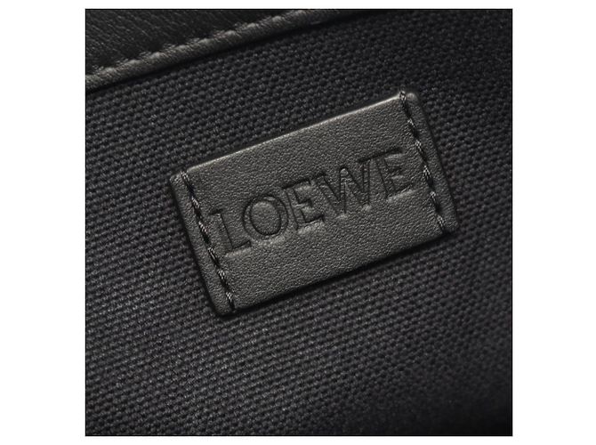 Borsa Tote Loewe Buckle Horizontal Anagram Nero - vista 4