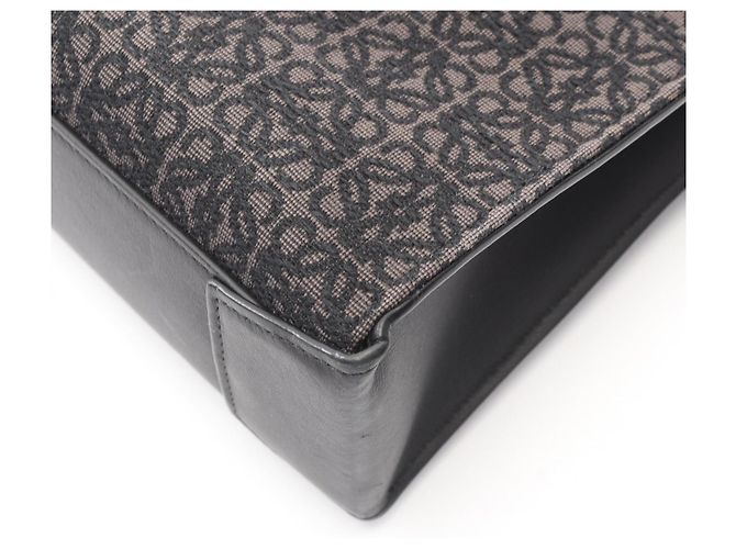 Borsa Tote Loewe Buckle Horizontal Anagram Nero - vista 6