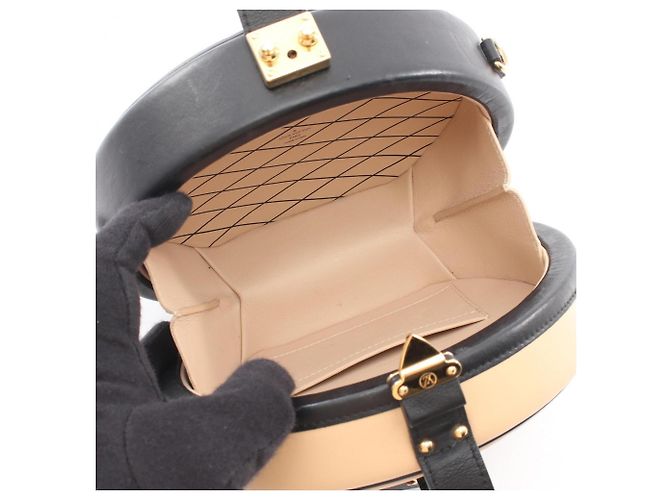 Borsa 2-Way Louis Vuitton Petite Boite Chapeau Nero Beige - vista 3