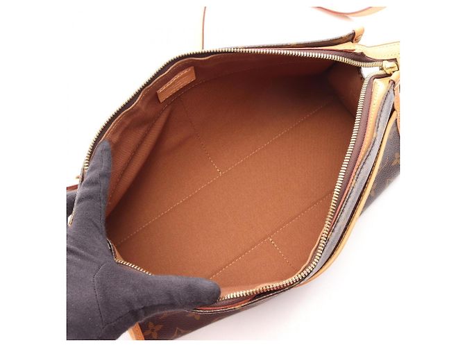 Borsa a mano lunga Popincourt Louis Vuitton Marrone - vista 3