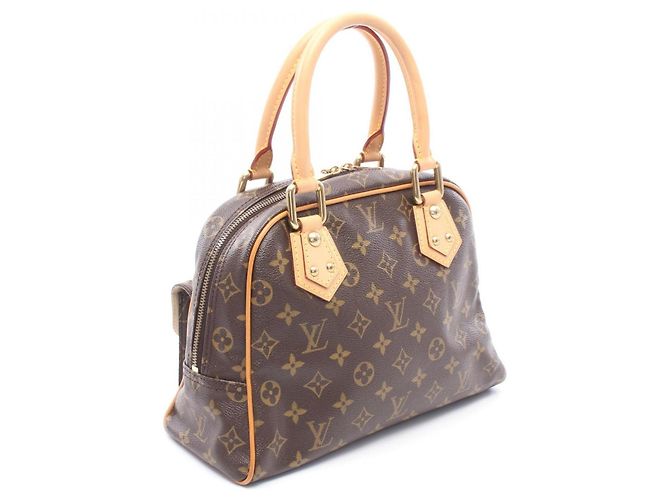 Borsa Louis Vuitton Manhattan PM Monogram Marrone - vista 2