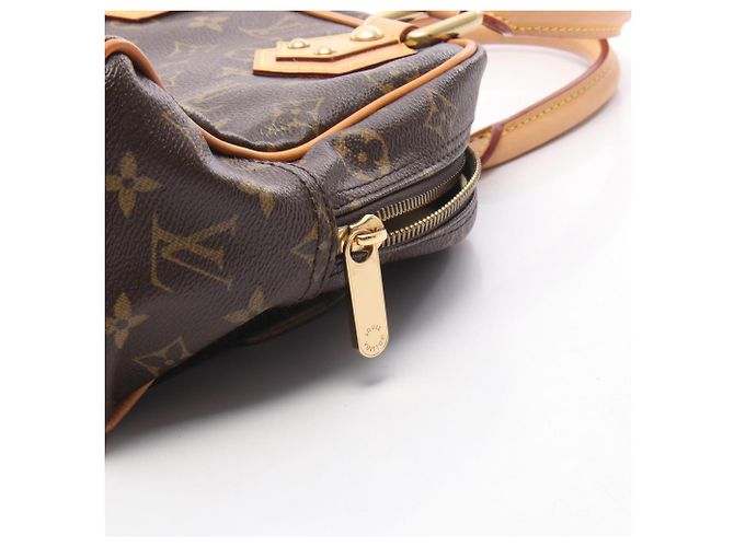 Borsa Louis Vuitton Manhattan PM Monogram Marrone - vista 9