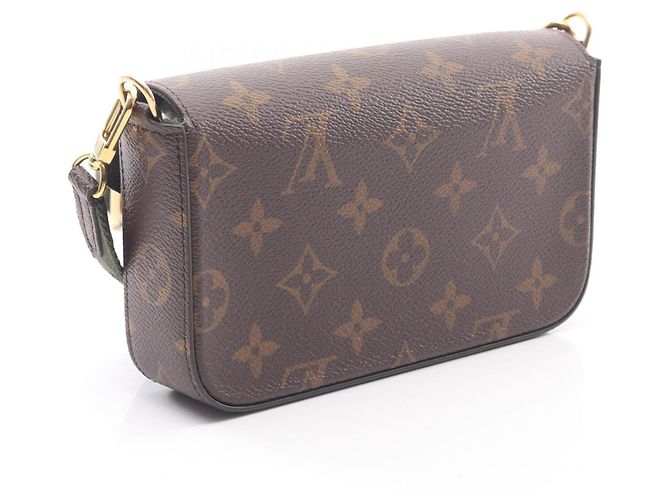 Borsa Multi Pochette Felicie Louis Vuitton Marrone Verde - vista 2