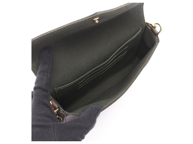 Borsa Multi Pochette Felicie Louis Vuitton Marrone Verde - vista 3