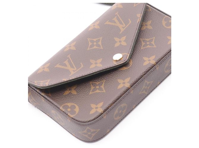 Borsa Multi Pochette Felicie Louis Vuitton Marrone Verde - vista 5