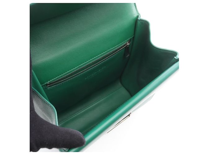 Bottega Veneta Borsa a Spalla The Clip Verde - vista 3