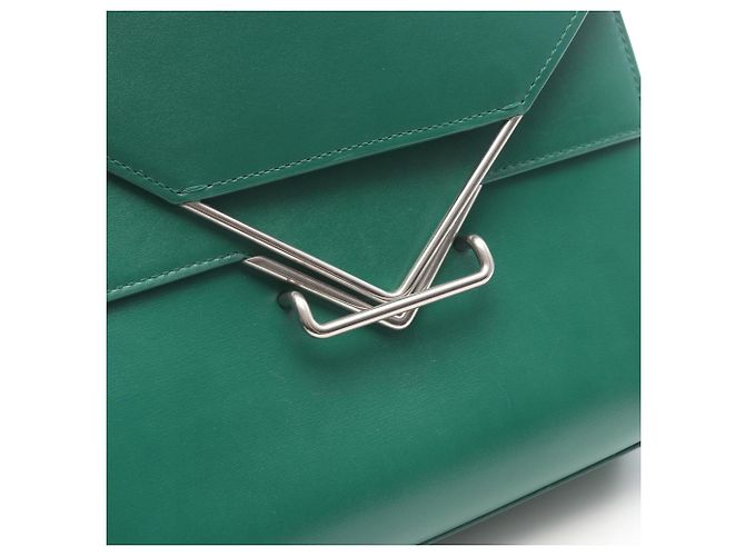 Bottega Veneta Borsa a Spalla The Clip Verde - vista 8