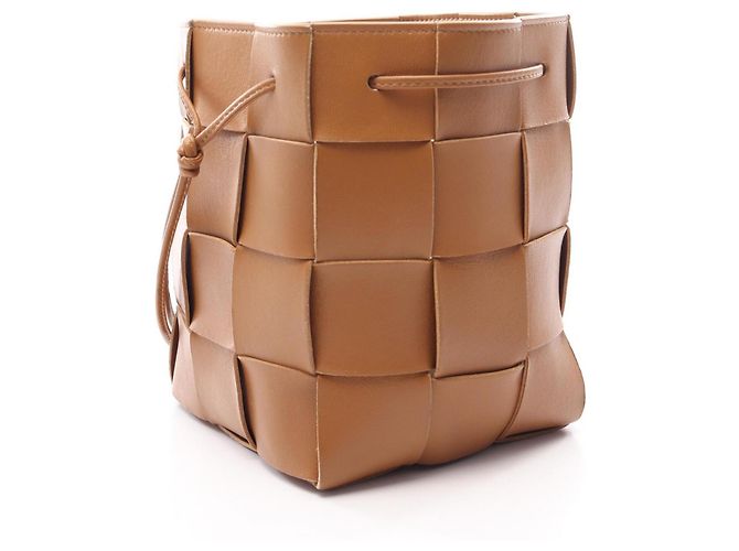 Borsa a secchiello Small Cassette Bottega Veneta Marrone - vista 2