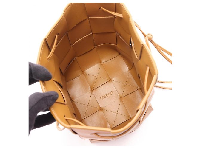 Borsa a secchiello Small Cassette Bottega Veneta Marrone - vista 3