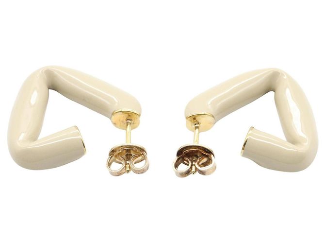 Orecchini a cerchio dorati Bottega Veneta D'oro - vista 3