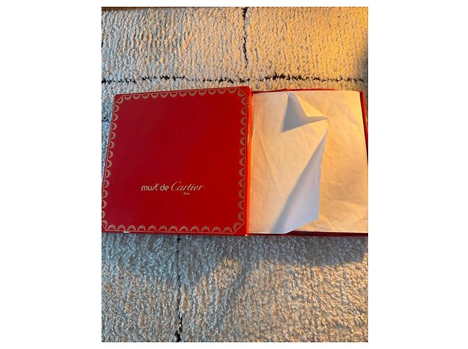 Cartier Must de Cartier Seidentuch Weiß Rot Blau - Ansicht 3