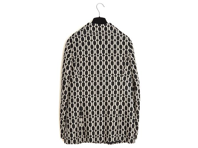 Gucci Geometrischer Strickblazer - Schwarz/Ecru Roh - Ansicht 4