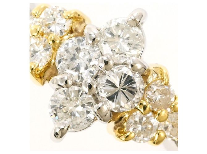 Autre Marque Platin- und Gelbgold-Ring mit Diamant Golden - Ansicht 2