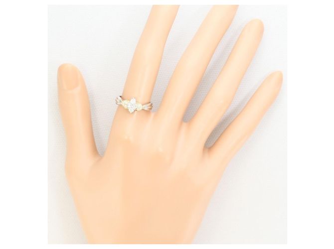 Autre Marque Platin- und Gelbgold-Ring mit Diamant Golden - Ansicht 7