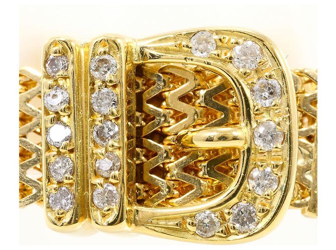 Autre Marque 18K Gelbgold-Ring mit Diamant Golden - Ansicht 2