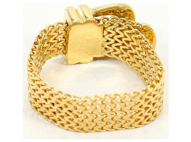 Autre Marque 18K Gelbgold-Ring mit Diamant Golden - Ansicht 4