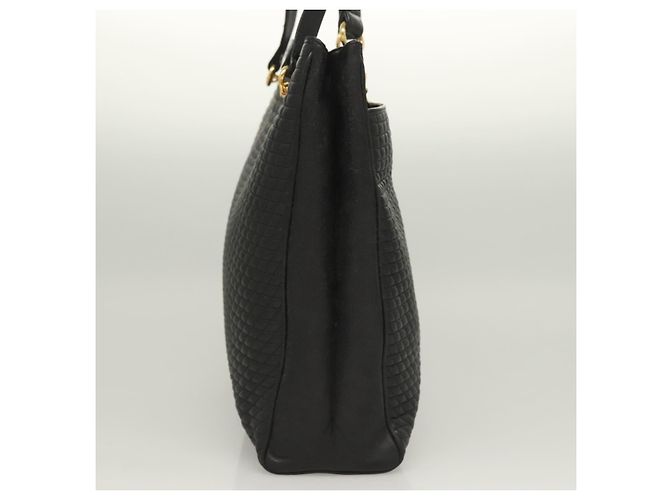 Bally Vintage gestepptes Leder Schwarz - Ansicht 4