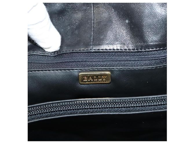 Bally Vintage gestepptes Leder Schwarz - Ansicht 6