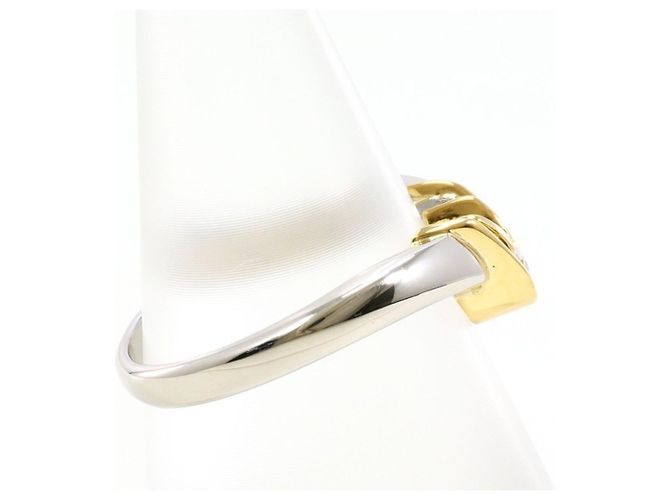 Autre Marque Elegante fede in platino e oro giallo D'oro - vista 3