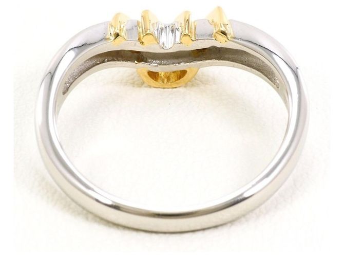 Autre Marque Elegante fede in platino e oro giallo D'oro - vista 4