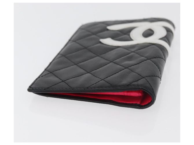 Chanel Cambon Bifold Wallet aus gestepptem Lammleder Long Schwarz - Ansicht 4