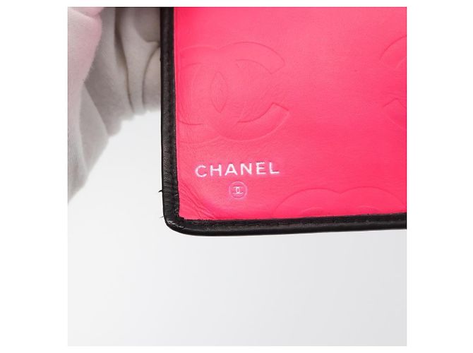 Chanel Cambon Bifold Wallet aus gestepptem Lammleder Long Schwarz - Ansicht 6