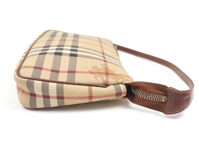 Burberry Haymarket Check Kleine Tasche Braun Beige - Ansicht 10