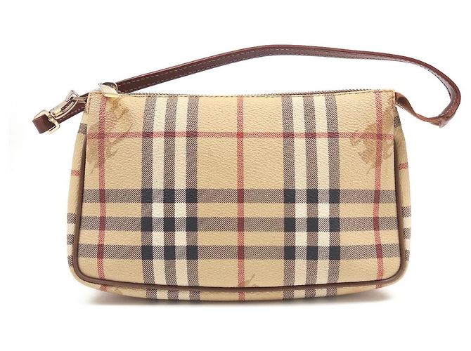 Burberry Haymarket Check Kleine Tasche Braun Beige - Ansicht 11
