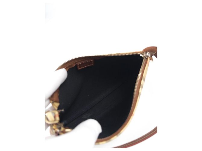 Burberry Haymarket Check Kleine Tasche Braun Beige - Ansicht 4