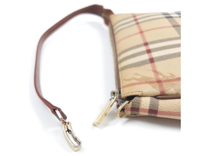 Burberry Haymarket Check Kleine Tasche Braun Beige - Ansicht 6